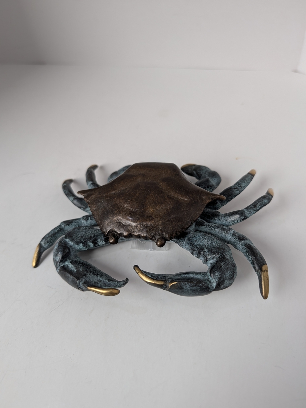 SPI San Pacific Blue Point Crab Door Knocker Solid Brass Figure Ocean Beach